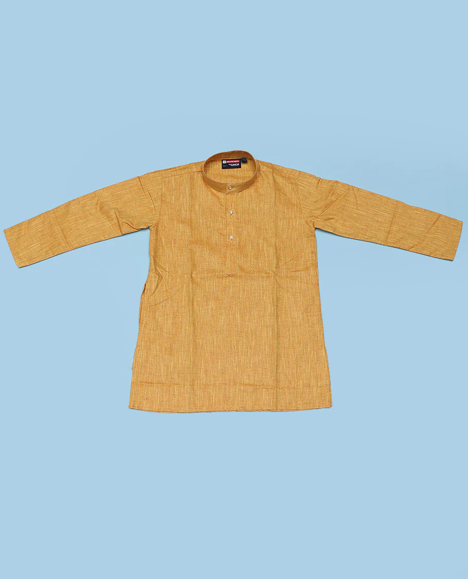 Blue cotton shirt with contrast dhoti (Glamorous boy) - Image 18