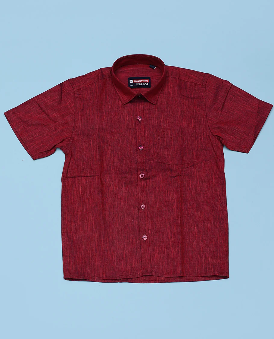 Blue cotton shirt with contrast dhoti (Luxurious boy) - Image 8