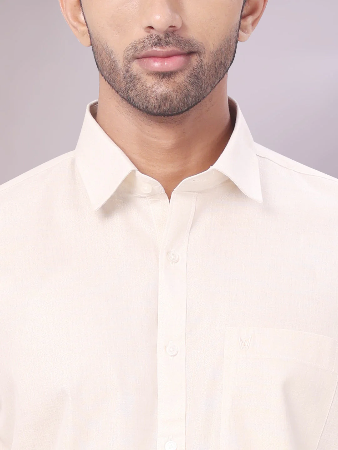 Mens Tissue Beige Colour Dhoti Shirt Wedding Combo Maverick - Image 5