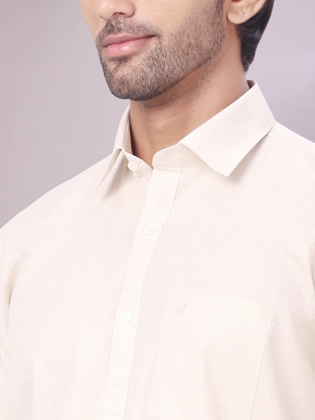 Mens Tissue Beige Colour Dhoti Shirt Wedding Combo Maverick - Image 6