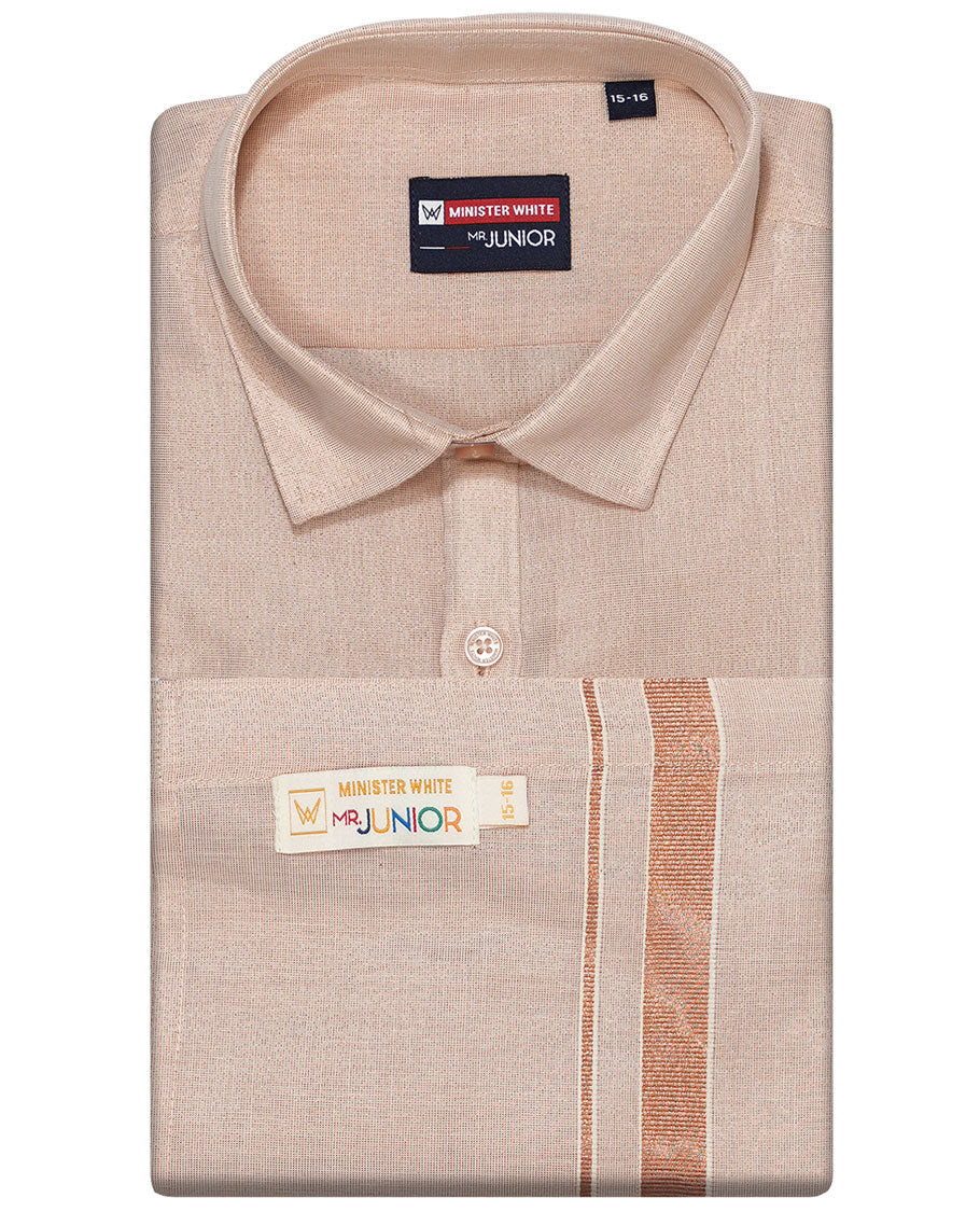 Olive Green cotton shirt with dhoti (ambitious boy) - Image 5