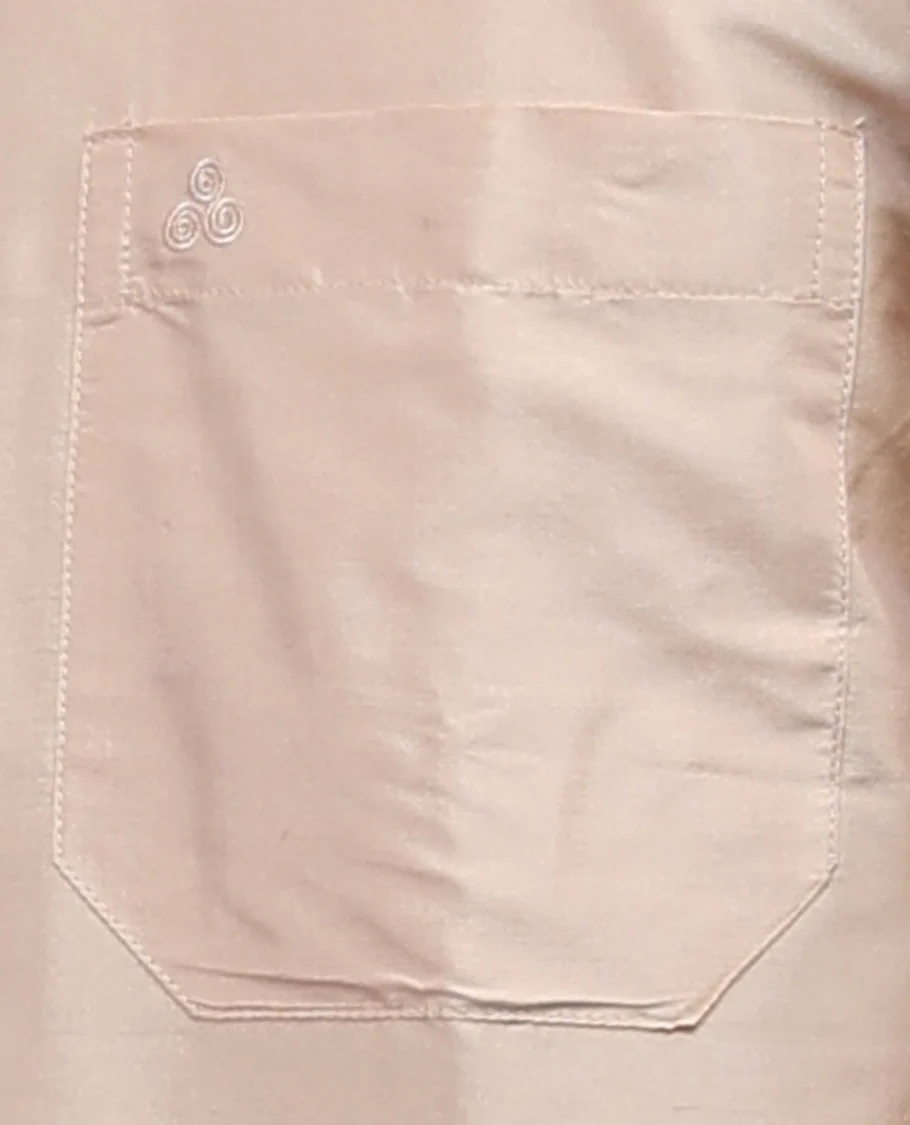Sandal plain design full-sleeve pure-silk shirt - Image 17