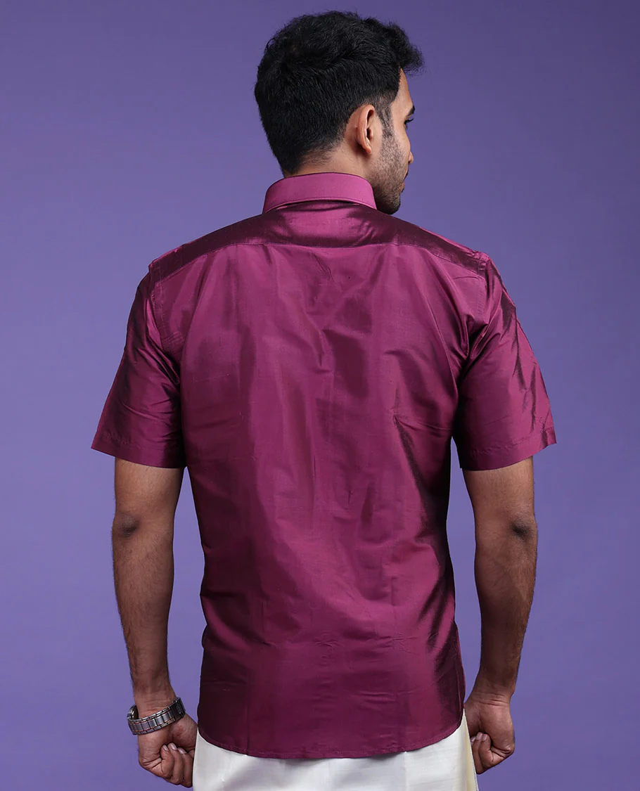 Purple Pure Silk Shirt - Image 18